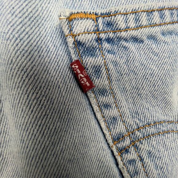 Levi’s 901 Vintage Distressed Jeans Men’s 38x32 Light Wash 2001 USA Grunge - Picture 8 of 10